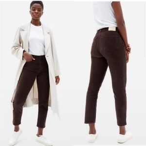 Everlane The Cheeky Straight Corduroy Pant Brown Sz 29